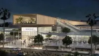 הדמיה של מרכז התחבורה המשולב המתוכנן באזור באר שבע צפון סמוך לאוניברסיטת בן גוריון.