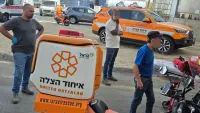 כוחות רפואה בזירת תאונת עבודה בפארק התעשיות נ.ע.ם סמוך לנתיבות.