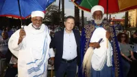 טקס זיכרון לזכר יהודי אתיופיה שנספו בדרכם לישראל ליד אנדרטת נספי סודן בבאר שבע.