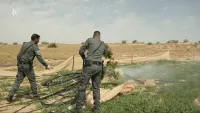 כוחות מג"ב ומשטרה בפעילות שטח ברמת הנגב לאיתור והשמדת חממות סמים בלתי חוקיות.