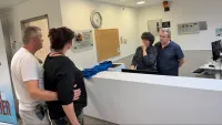 טקס חנוכת תחנת האחיות במחלקה לגריאטריה בסורוקה לזכר בני משפחת קפשיטר שנרצחו ב-7 באוקטובר.
