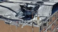 הנזק שנגרם לבית החולים סורוקה בבאר שבע בעקבות פגיעת הטיל האיראני