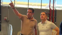 רוביק דנילוביץ' וראש מנהל הרכש הביטחוני בביקור במפעל מרק ע.ש תעשיות בבאר שבע
