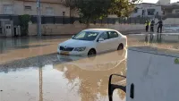 פיצוץ מים אדיר בשכונת רמות בבאר שבע: כלי רכב הוצפו כמעט עד הגג, נזקים לתשתיות